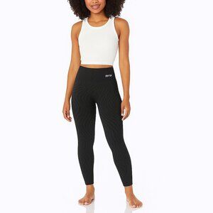 Bo+Tee High Waist Seamless Leggings in Purple and Black Animal Print